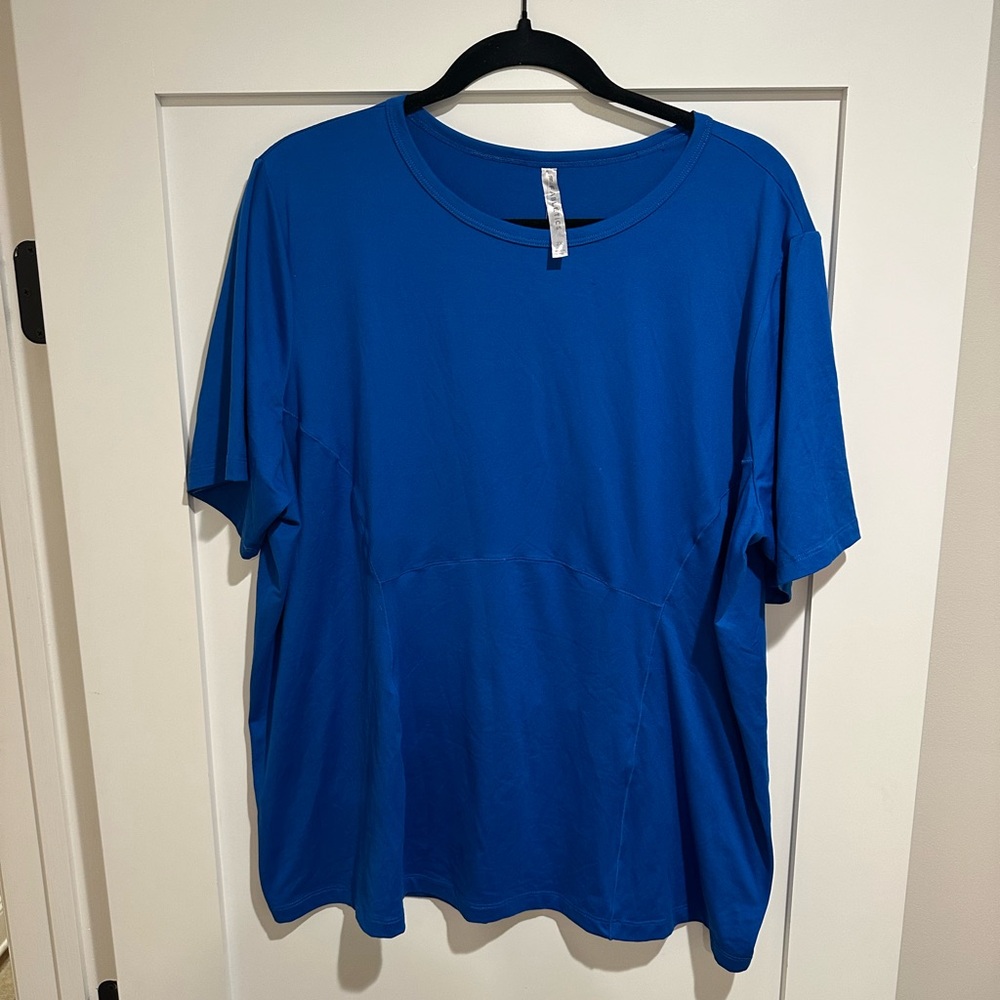 Vibrant Blue Moisture Wicking Workout shirt